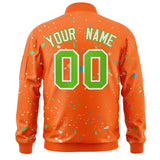 Custom Graffiti Pattern Jacket Zipper Blend Letterman Jackets Stitched Personalized Name Number Logo