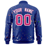 Custom Graffiti Pattern Jacket Zipper Personalized Stitched Letters Logo Sweatshirt Letterman Bomber Coats