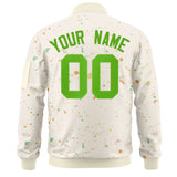 Custom Graffiti Pattern Jacket Zipper Stitched Casual Sweatshirt Letterman Bomber for Adult Youth S-6XL