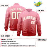 Custom Gradient Fashion Full-Zip Bomber Jacket Stitched Personalized Name Number Logo Letterman Jacket With Pocket