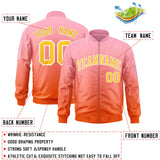 Custom Gradient Fashion Full-Zip Bomber Jacket Stitched Personalized Name Number Logo Letterman Jacket With Pocket