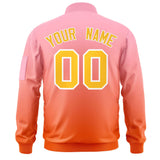 Custom Gradient Full-Zip College Jacket Lightweight Varsity Baseball Jackets Personalized Stitched Letters Logo With Pocket