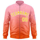 Custom Gradient Full-Zip College Jacket Lightweight Varsity Baseball Jackets Personalized Stitched Letters Logo With Pocket