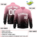 Custom Gradient Full-Zip College Jacket Lightweight Varsity Baseball Jackets Personalized Stitched Letters Logo With Pocket