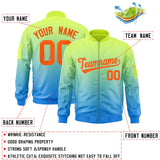 Custom Gradient Fashion Full-Zip Baseball Jacket Windreaker Letterman Bomber Coat Stitched Name Number Logo Unisex With Pocket