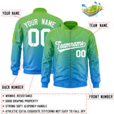 Custom Gradient Fashion Full-Zip Baseball Jacket Windreaker Letterman Bomber Coat Stitched Name Number Logo Unisex With Pocket