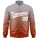 Custom Gradient Full-Zip Varsity Baseball Jacket Stitched Sweatshirt Letterman Bomber Personalized Name Number Logo Unisex With Pocket