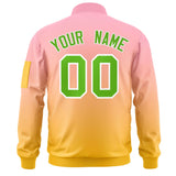 Custom Gradient Full-Zip Bomber Lightweight Coat Personalized Stitched Name Number Baseball Jacket for Adult Youth S-6XL