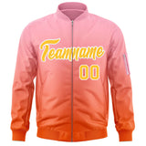 Custom Gradient Full-Zip Bomber Lightweight Coat Personalized Stitched Name Number Baseball Jacket for Adult Youth S-6XL