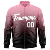 Custom Gradient Full-Zip Bomber Lightweight Coat Personalized Stitched Name Number Baseball Jacket for Adult Youth S-6XL