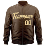 Custom Gradient Full-Zip Bomber Lightweight Coat Personalized Stitched Name Number Baseball Jacket for Adult Youth S-6XL