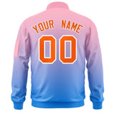 Custom Gradient College Jackets Full-Zip Stitched Casual Sweatshirt Letterman Bomber for Adult Youth S-6XL With Pocket