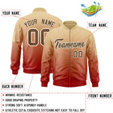 Custom Gradient College Jackets Full-Zip Stitched Casual Sweatshirt Letterman Bomber for Adult Youth S-6XL With Pocket