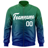 Custom Gradient Full-Zip Bomber Lightweight Coat Personalized Stitched Name Number Baseball Jacket With Pocket