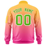 Custom Gradient Full-Zip Bomber Lightweight Coat Personalized Stitched Name Number Baseball Jacket With Pocket