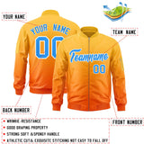 Custom Gradient Full-Zip Bomber Lightweight Coat Personalized Stitched Name Number Baseball Jacket With Pocket