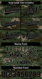 Custom Camo Full-Zip Personalized Baseball Letterman Jackets Stitched Text Logo for Adult/Youth Big Size