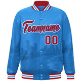 Custom City Connect Jacket Add Name Numbers Blend Windproof College Baseball Jacket