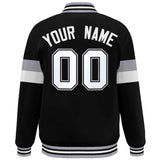 Custom Color Block Bomber Varsity Full-Snap Baseball Jacket Long Sleeve With Letters Casual Coats