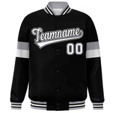 Custom Color Block Bomber Varsity Full-Snap Baseball Jacket Long Sleeve With Letters Casual Coats