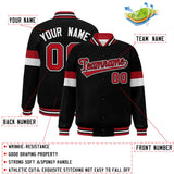 Custom Color Block Bomber Varsity Full-Snap Baseball Jacket Long Sleeve With Letters Casual Coats