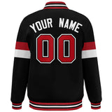 Custom Color Block Bomber Varsity Full-Snap Baseball Jacket Long Sleeve With Letters Casual Coats