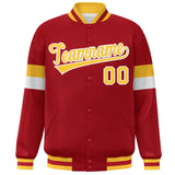 Custom Color Block Bomber Varsity Full-Snap Baseball Jacket Long Sleeve With Letters Casual Coats