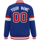 Custom Color Block Bomber Varsity Full-Snap Baseball Jacket Long Sleeve With Letters Casual Coats