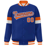 Custom Color Block Bomber Varsity Full-Snap Baseball Jacket Long Sleeve With Letters Casual Coats