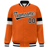 Custom Color Block Bomber Varsity Full-Snap Baseball Jacket Long Sleeve With Letters Casual Coats