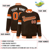 Custom Color Block Bomber Varsity Full-Snap Baseball Jacket Long Sleeve With Letters Casual Coats