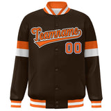 Custom Color Block Bomber Varsity Full-Snap Baseball Jacket Long Sleeve With Letters Casual Coats