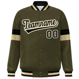 Custom Color Block Bomber Varsity Full-Snap Baseball Jacket Long Sleeve With Letters Casual Coats