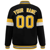 Custom Color Block Bomber Varsity Full-Snap Baseball Jacket Long Sleeve With Letters Casual Coats