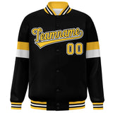 Custom Color Block Bomber Varsity Full-Snap Baseball Jacket Long Sleeve With Letters Casual Coats