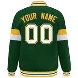 Custom Color Block Bomber Varsity Full-Snap Baseball Jacket Long Sleeve With Letters Casual Coats