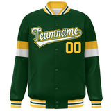 Custom Color Block Bomber Varsity Full-Snap Baseball Jacket Long Sleeve With Letters Casual Coats