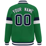 Custom Color Block Bomber Varsity Full-Snap Baseball Jacket Long Sleeve With Letters Casual Coats