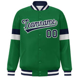 Custom Color Block Bomber Varsity Full-Snap Baseball Jacket Long Sleeve With Letters Casual Coats