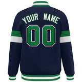 Custom Color Block Bomber Varsity Full-Snap Baseball Jacket Long Sleeve With Letters Casual Coats