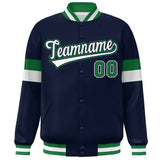 Custom Color Block Bomber Varsity Full-Snap Baseball Jacket Long Sleeve With Letters Casual Coats