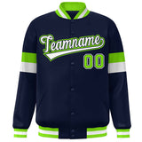 Custom Color Block Bomber Varsity Full-Snap Baseball Jacket Long Sleeve With Letters Casual Coats