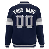 Custom Color Block Bomber Varsity Full-Snap Baseball Jacket Long Sleeve With Letters Casual Coats