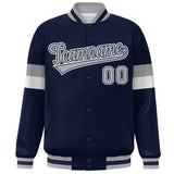 Custom Color Block Bomber Varsity Full-Snap Baseball Jacket Long Sleeve With Letters Casual Coats