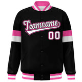 Custom Color Block Bomber Varsity Full-Snap Baseball Jacket Long Sleeve With Letters Casual Coats