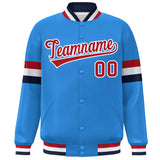 Custom Color Block Long Sleeve With Letters Casual Coats  Bomber Varsity Full-Snap Baseball Jacket