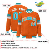 Custom Color Block Full-Snap Baseball Jacket Lightweight College Jacket Stitched Text Logo for Adult