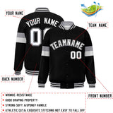 Custom Color Block Full-Snap Lightweight College Jacket Stitched Text Logo for Adult Baseball Jacket