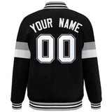 Custom Color Block Full-Snap Lightweight College Jacket Stitched Text Logo for Adult Baseball Jacket