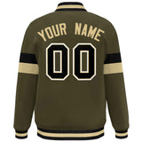 Custom Color Block Full-Snap Lightweight College Jacket Stitched Text Logo for Adult Baseball Jacket